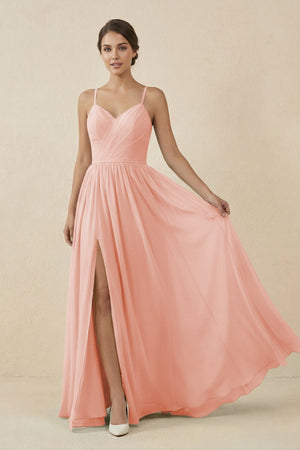 Sweetheart A - Line Chiffon Bridesmaid Dress in Rose Petal - KissProm Bridesmaid Dresses