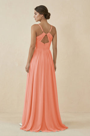 Sweetheart A - Line Chiffon Bridesmaid Dress in Rosette - KissProm Bridesmaid Dresses