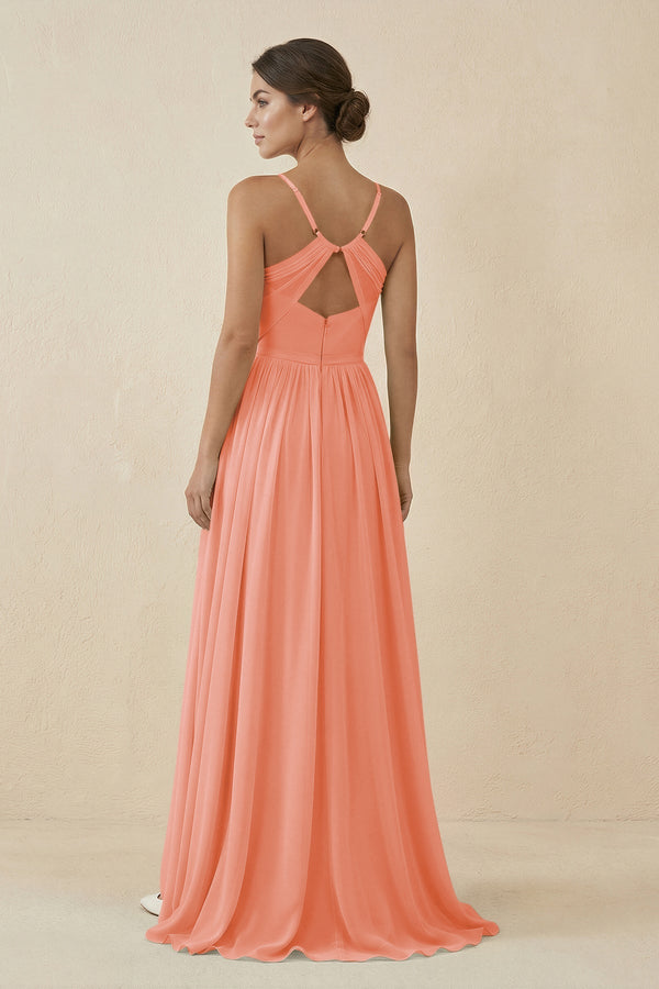 Sweetheart A - Line Chiffon Bridesmaid Dress in Rosette - KissProm Bridesmaid Dresses