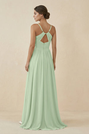 Sweetheart A - Line Chiffon Bridesmaid Dress in Sage - KissProm Bridesmaid Dresses