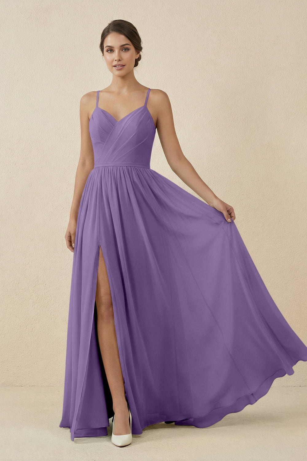 Sweetheart A - Line Chiffon Bridesmaid Dress in Tahiti - KissProm Bridesmaid Dresses