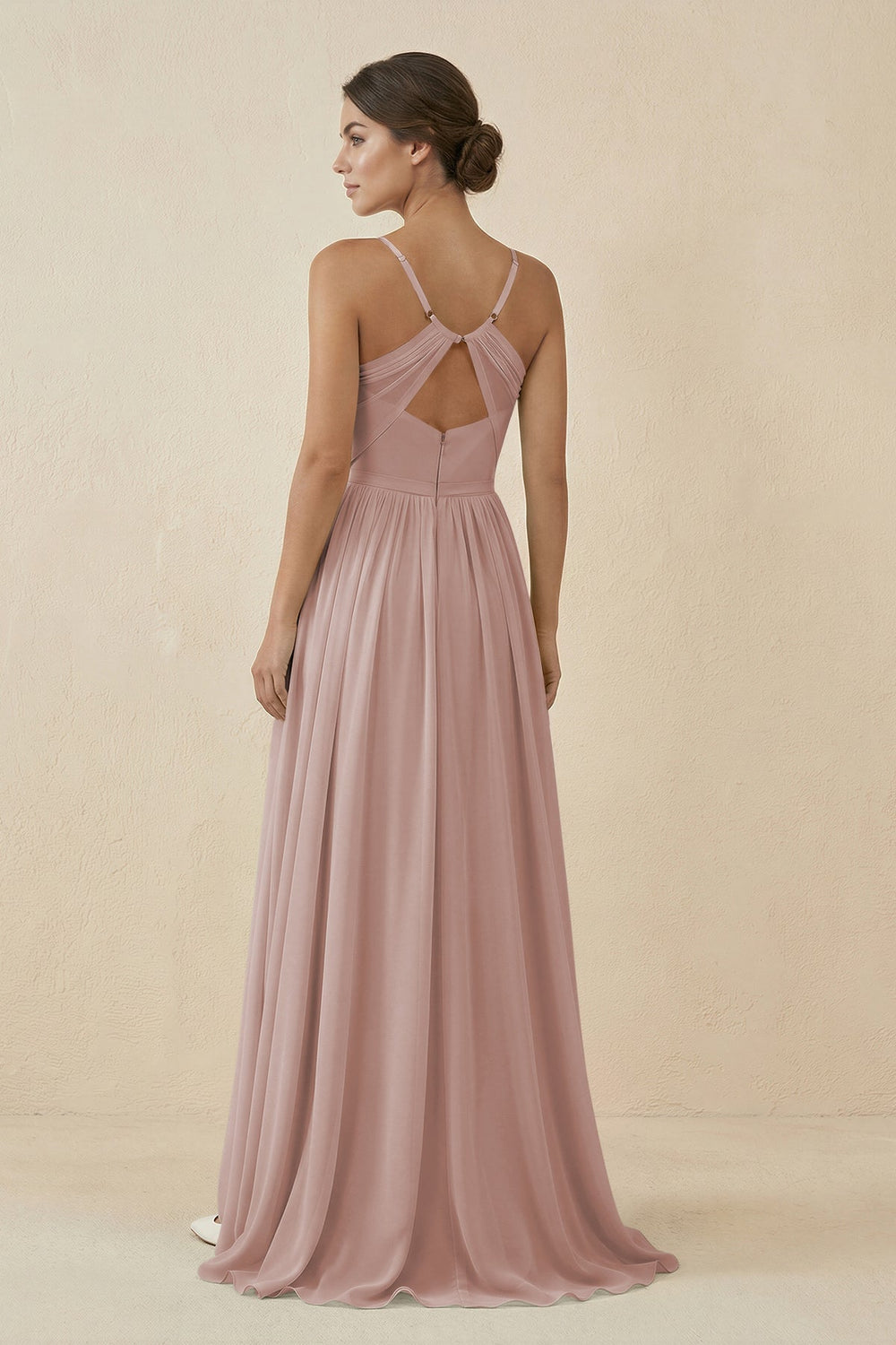 Sweetheart A - Line Chiffon Bridesmaid Dress in Toffee - KissProm Bridesmaid Dresses