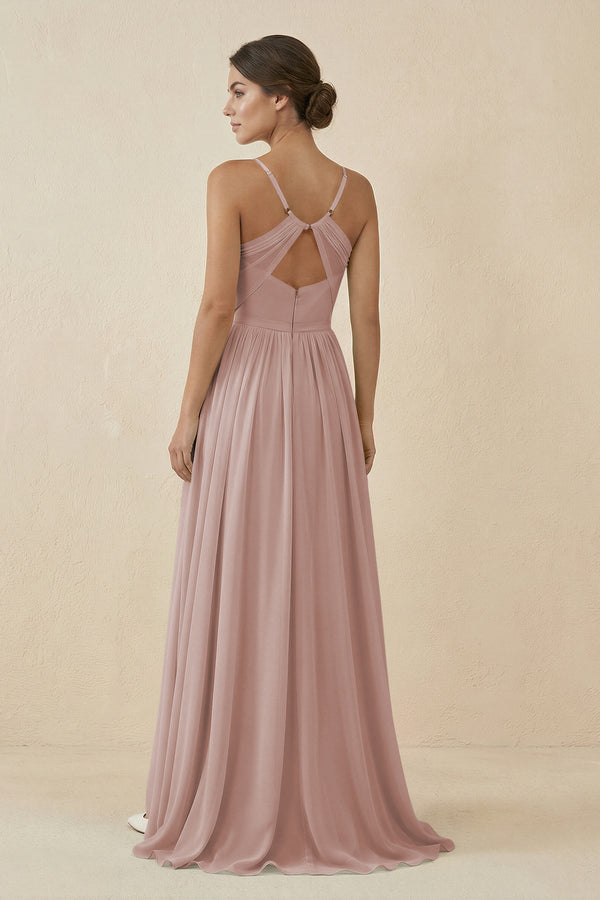 Sweetheart A - Line Chiffon Bridesmaid Dress in Toffee - KissProm Bridesmaid Dresses