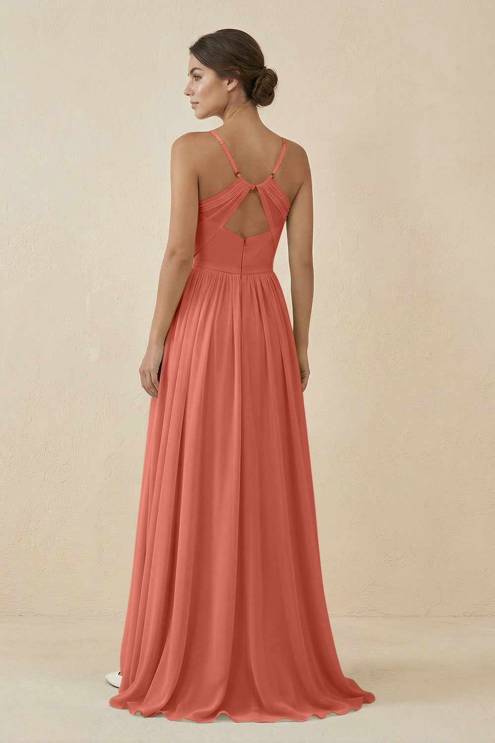 Sweetheart A - Line Chiffon Bridesmaid Dress in Wild Rose - KissProm Bridesmaid Dresses