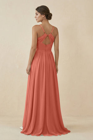 Sweetheart A - Line Chiffon Bridesmaid Dress in Wild Rose - KissProm Bridesmaid Dresses