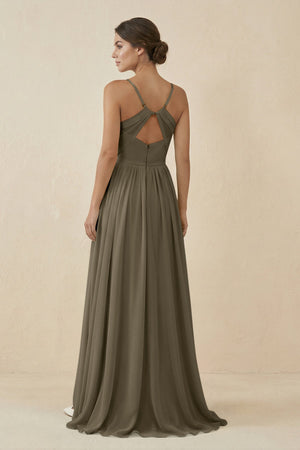 Sweetheart A - Line Chiffon Bridesmaid Dress in Willow Green - KissProm Bridesmaid Dresses