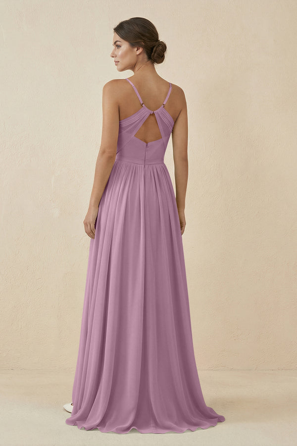 Sweetheart A - Line Chiffon Bridesmaid Dress in Wisteria - KissProm Bridesmaid Dresses