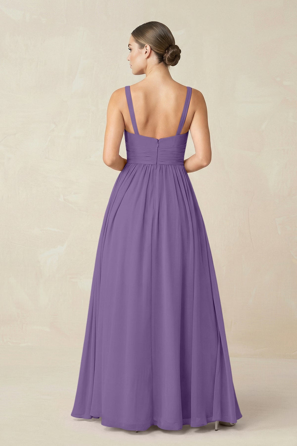 Sweetheart A - Line Chiffon Bridesmaid Dress with Slit in Tahiti - KissProm Bridesmaid Dresses