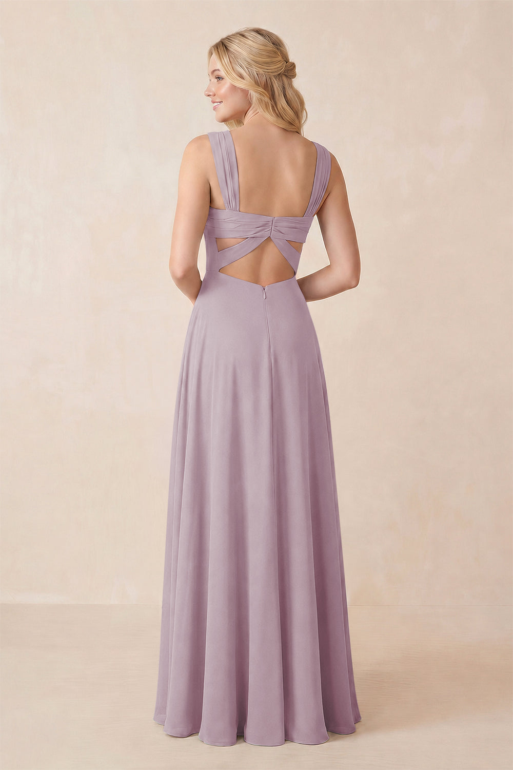 Sweetheart A-Line Chiffon Long Bridesmaid Dress in Dusk