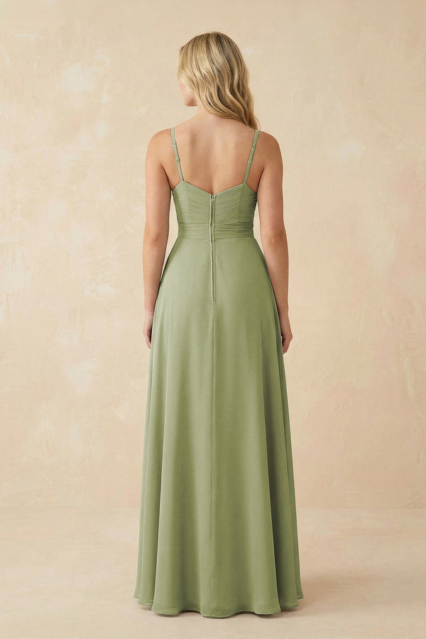 Sweetheart A - Line Pleated Chiffon Bridesmaid Dress - KissProm Bridesmaid Dresses
