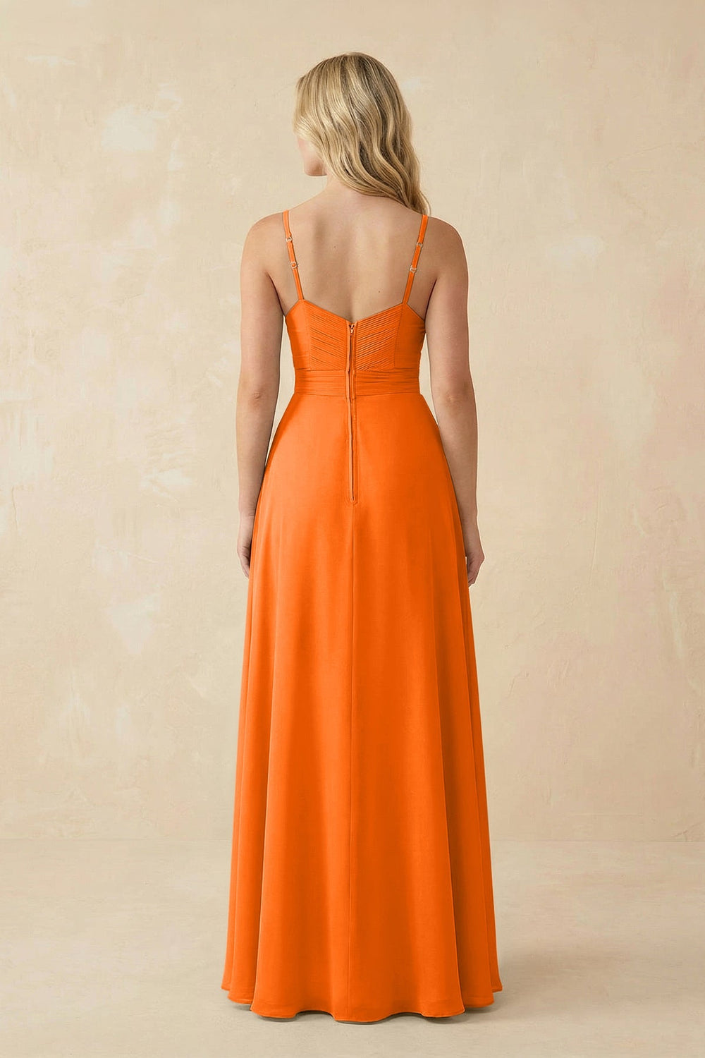 Sweetheart A - Line Pleated Chiffon Bridesmaid Dress in Cinnamon - KissProm Bridesmaid Dresses
