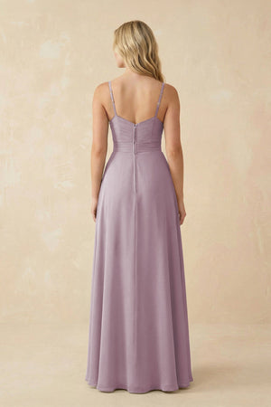 Sweetheart A - Line Pleated Chiffon Bridesmaid Dress in Dusk - KissProm Bridesmaid Dresses