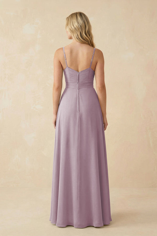 Sweetheart A - Line Pleated Chiffon Bridesmaid Dress in Dusk - KissProm Bridesmaid Dresses