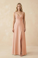 Sweetheart A - Line Pleated Chiffon Bridesmaid Dress in English Rose - KissProm Bridesmaid Dresses