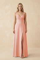 Sweetheart A - Line Pleated Chiffon Bridesmaid Dress in Rose Petal - KissProm Bridesmaid Dresses