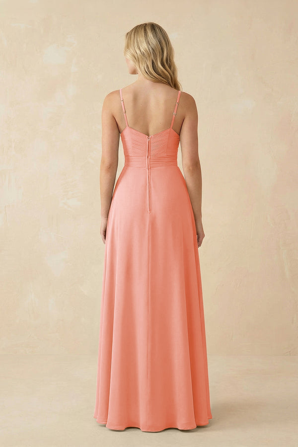 Sweetheart A - Line Pleated Chiffon Bridesmaid Dress in Rosette - KissProm Bridesmaid Dresses