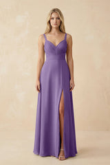 Sweetheart A - Line Pleated Chiffon Bridesmaid Dress in Tahiti - KissProm Bridesmaid Dresses