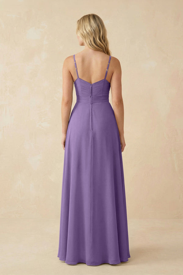 Sweetheart A - Line Pleated Chiffon Bridesmaid Dress in Tahiti - KissProm Bridesmaid Dresses