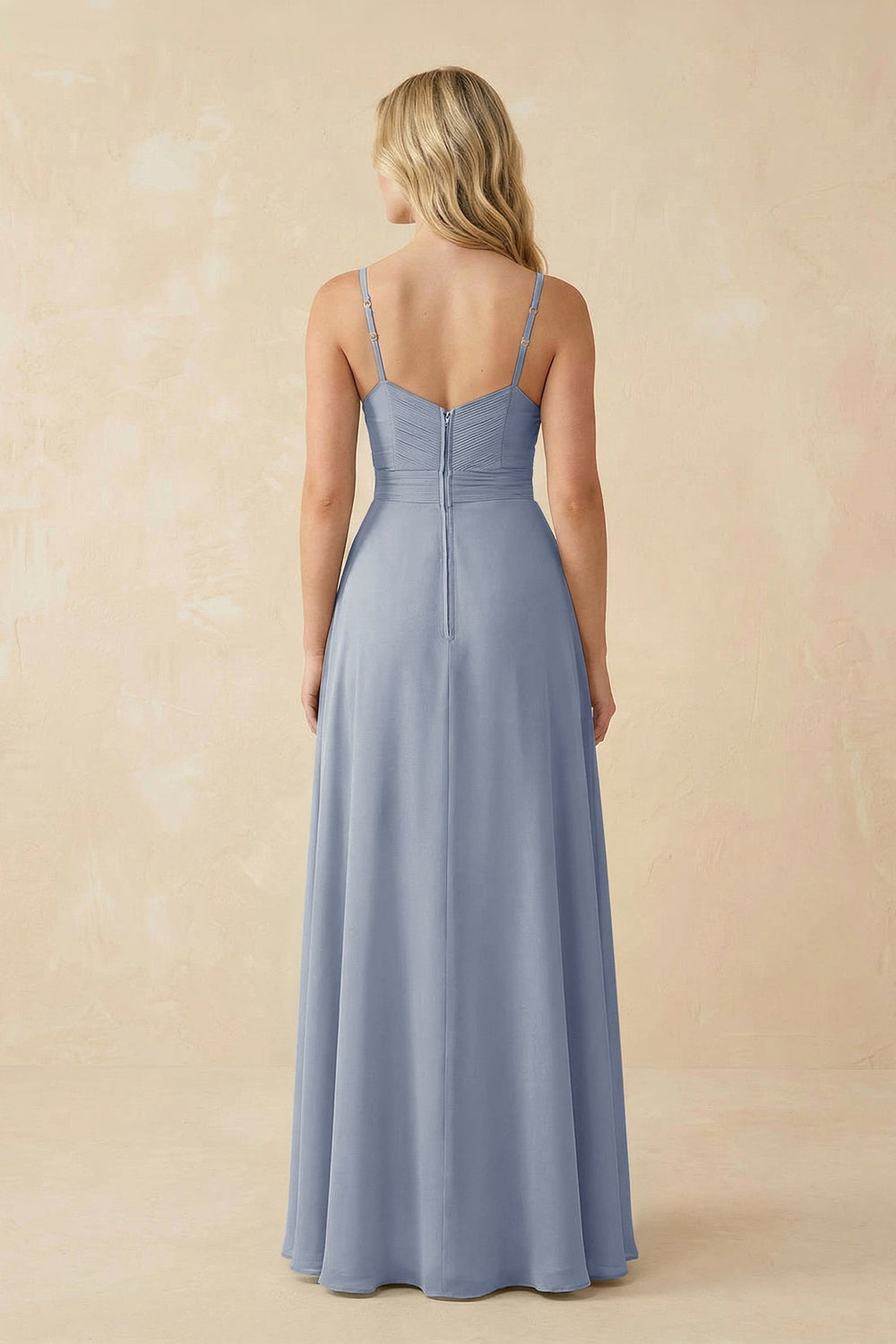Sweetheart A - Line Pleated Chiffon Bridesmaid Dress in Twilight - KissProm Bridesmaid Dresses