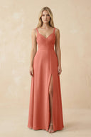 Sweetheart A - Line Pleated Chiffon Bridesmaid Dress in Wild Rose - KissProm Bridesmaid Dresses