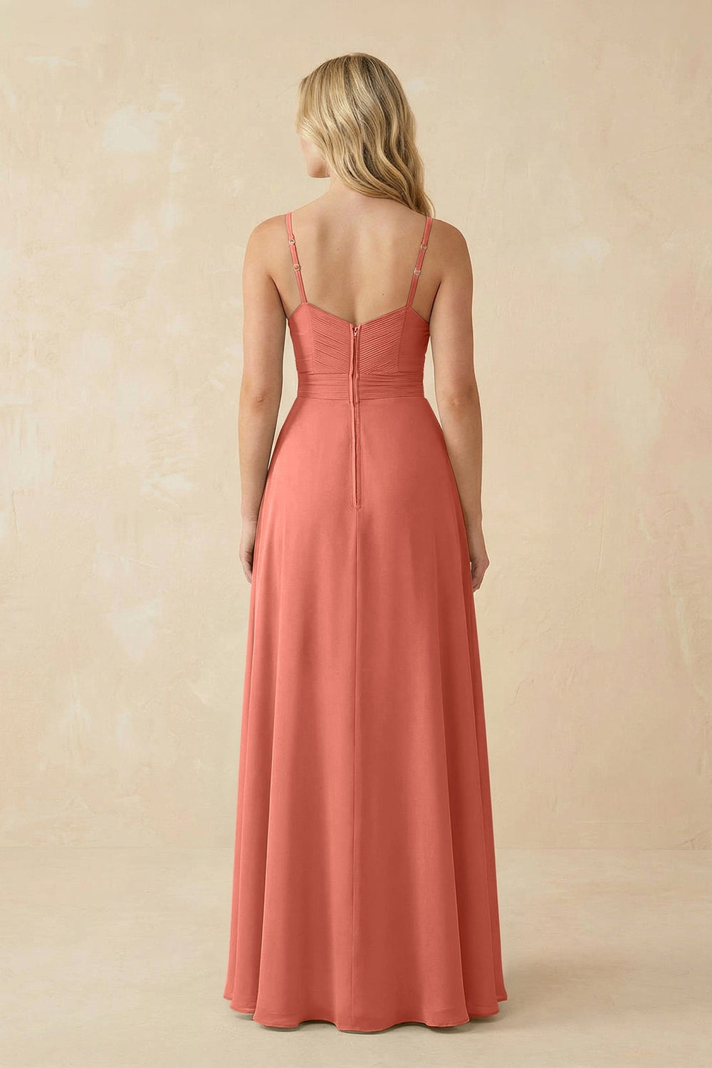 Sweetheart A - Line Pleated Chiffon Bridesmaid Dress in Wild Rose - KissProm Bridesmaid Dresses