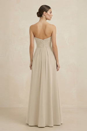 Sweetheart Chiffon A - Line Bridesmaid Dress with Slit in Champagne - KissProm Bridesmaid Dresses