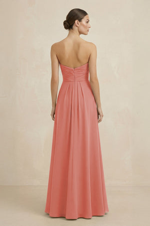 Sweetheart Chiffon A - Line Bridesmaid Dress with Slit in Mulberry - KissProm Bridesmaid Dresses