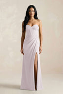 Sweetheart Corset Ruched Bridesmaid Dress in Dusk - KissProm Bridesmaid Dresses