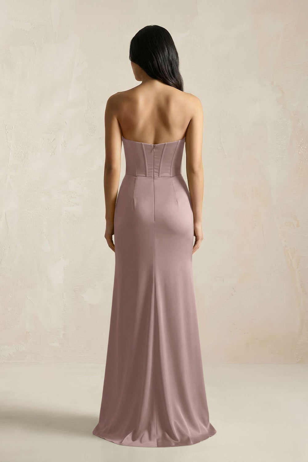 Sweetheart Corset Ruched Bridesmaid Dress in Toffee - KissProm Bridesmaid Dresses