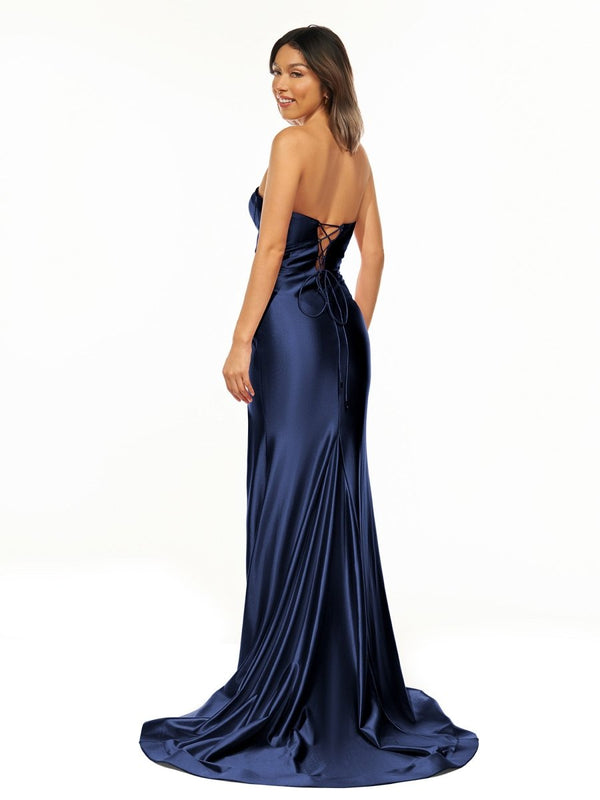 Sweetheart Fuchsia Pleated Mermaid Long Prom Dress - KISSPROM PROM DRESSES