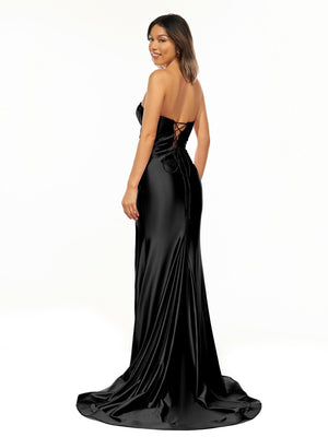 Abby | Sweetheart Fuchsia Pleated Mermaid Long Prom Dress