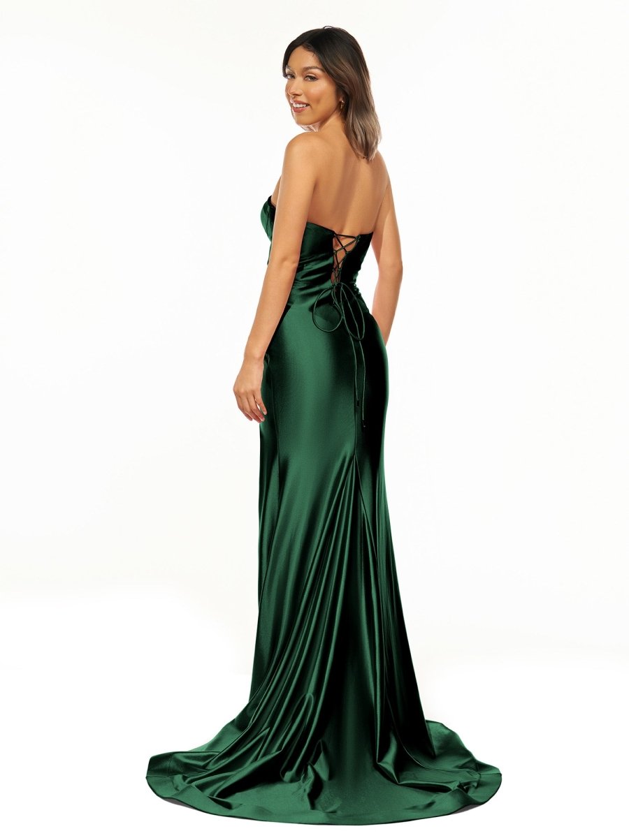 Abby | Sweetheart Fuchsia Pleated Mermaid Long Prom Dress