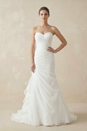 Sweetheart Mermaid Organza Wedding Dress With Ruching and Ruffles - Wedding Dresses by KissProm | Available at KissProm