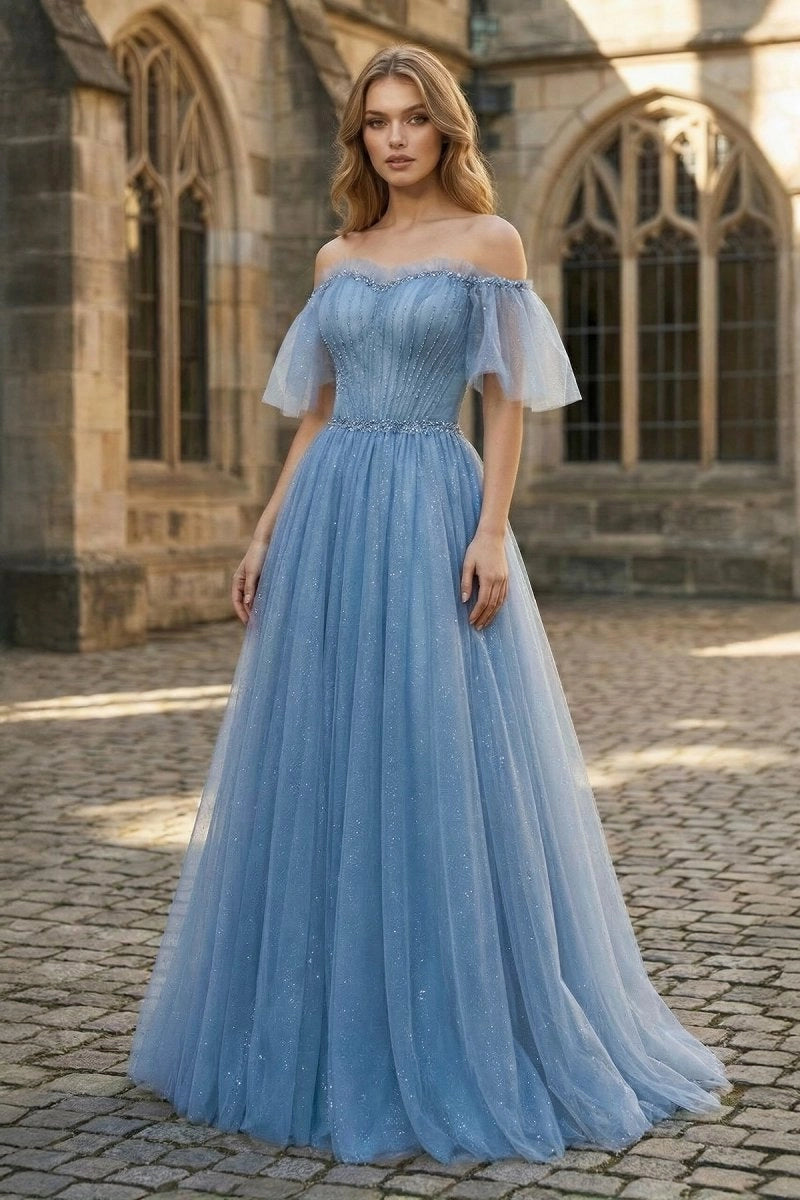 Elegant Sweetheart-Neck Tulle Dress: Sparkle with Beaded Sequin Detailing