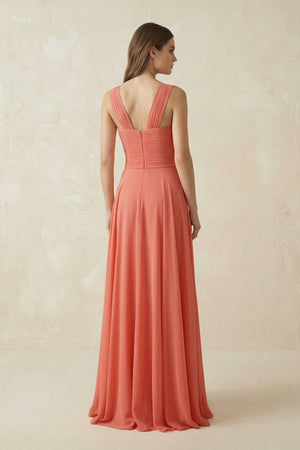 Sweetheart Pleated A-Line Chiffon Bridesmaid Dress in Wild Rose - KissProm Bridesmaid Dresses