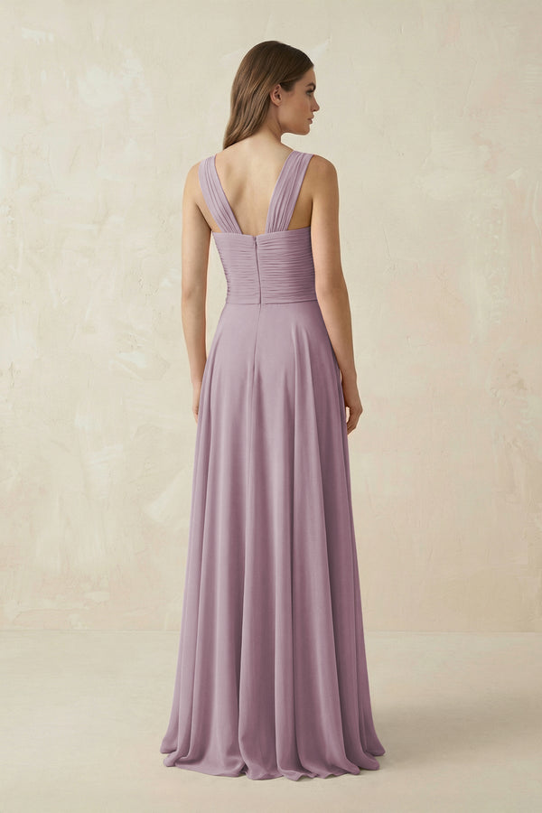 Sweetheart Pleated A - Line Chiffon Bridesmaid Dress in Dusk - KissProm Bridesmaid Dresses