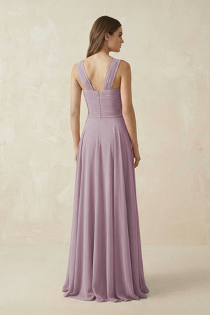 Sweetheart Pleated A - Line Chiffon Bridesmaid Dress in Dusk - KissProm Bridesmaid Dresses