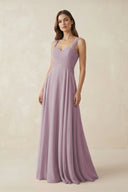 Sweetheart Pleated A - Line Chiffon Bridesmaid Dress in Dusk - KissProm Bridesmaid Dresses
