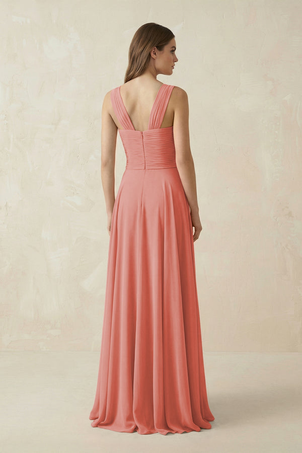 Sweetheart Pleated A - Line Chiffon Bridesmaid Dress in Mulberry - KissProm Bridesmaid Dresses