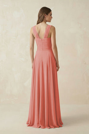 Sweetheart Pleated A - Line Chiffon Bridesmaid Dress in Mulberry - KissProm Bridesmaid Dresses