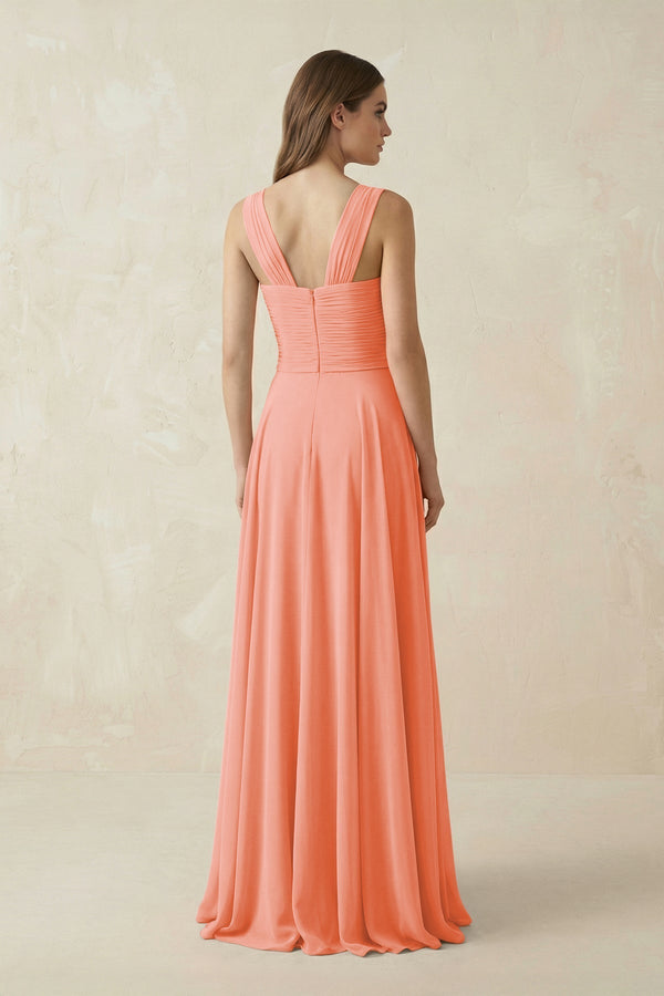 Sweetheart Pleated A - Line Chiffon Bridesmaid Dress in Rosette - KissProm Bridesmaid Dresses