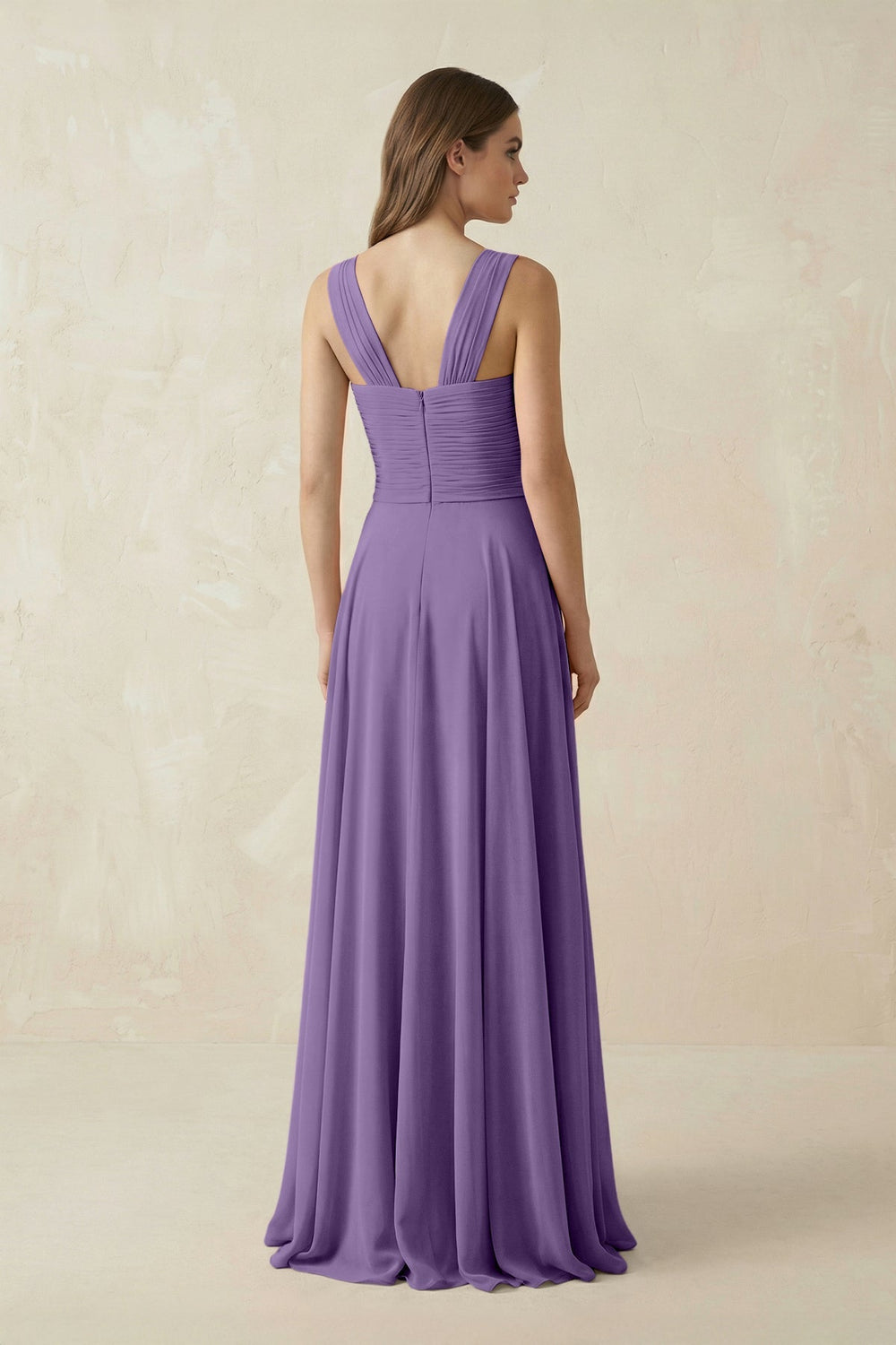 Sweetheart Pleated A - Line Chiffon Bridesmaid Dress in Tahiti - KissProm Bridesmaid Dresses