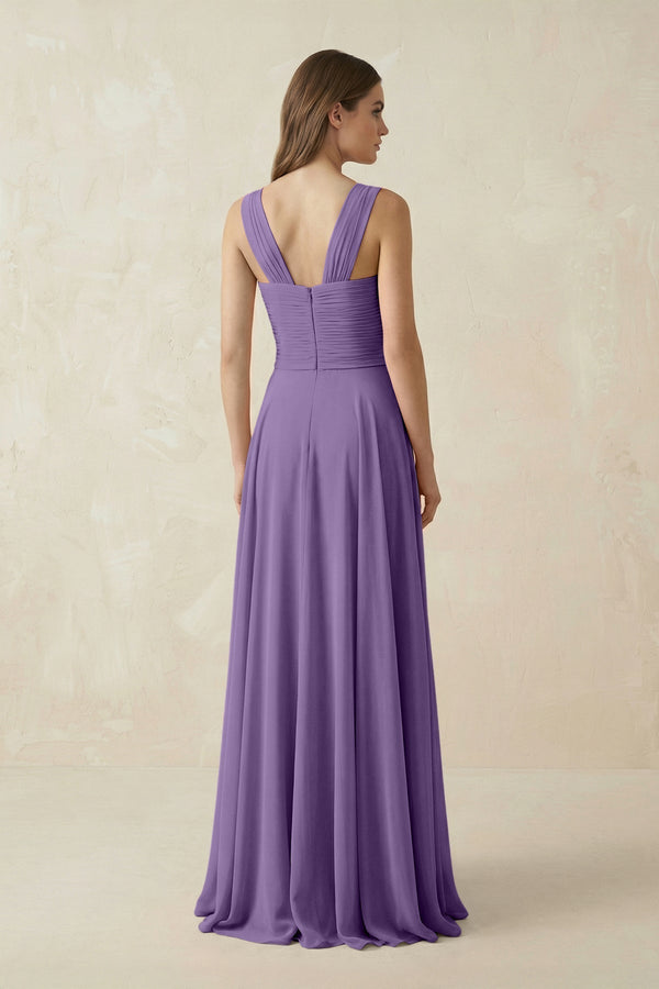 Sweetheart Pleated A - Line Chiffon Bridesmaid Dress in Tahiti - KissProm Bridesmaid Dresses