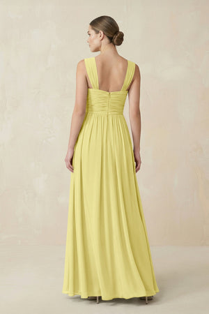 Sweetheart Pleated Chiffon A - Line Bridesmaid Dress in Buttercup - KissProm Bridesmaid Dresses