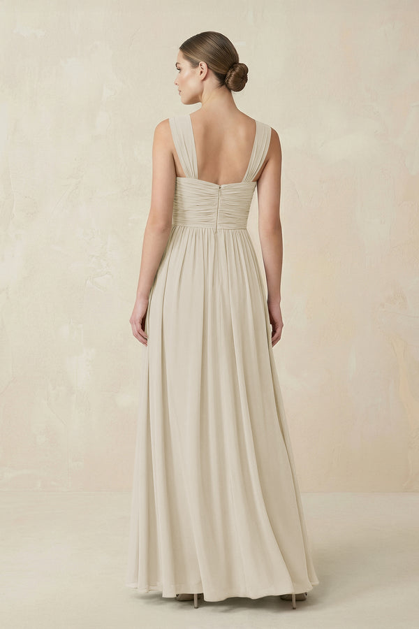 Sweetheart Pleated Chiffon A - Line Bridesmaid Dress in Dove Gray - KissProm Bridesmaid Dresses