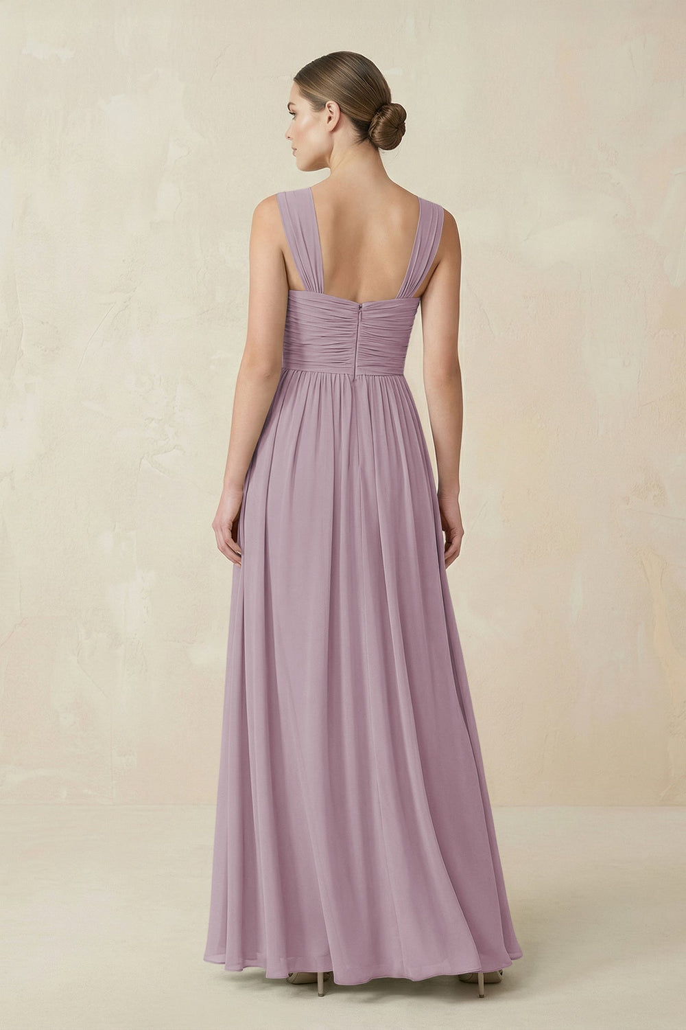 Sweetheart Pleated Chiffon A - Line Bridesmaid Dress in Dusk - KissProm Bridesmaid Dresses