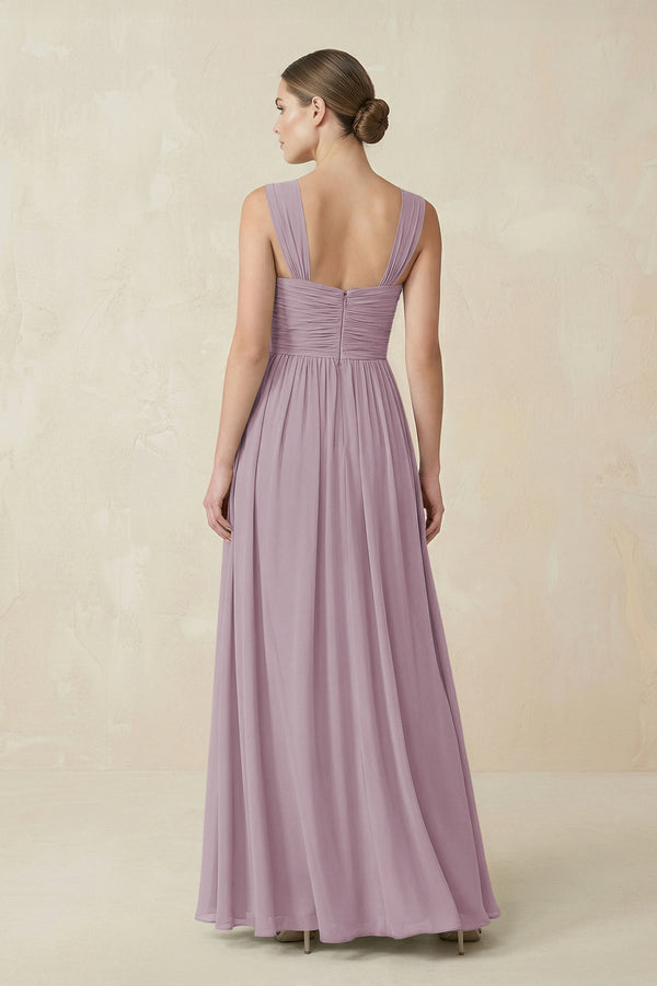 Sweetheart Pleated Chiffon A - Line Bridesmaid Dress in Dusk - KissProm Bridesmaid Dresses