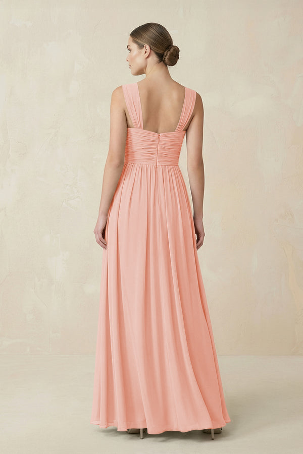 Sweetheart Pleated Chiffon A - Line Bridesmaid Dress in Rose Petal - KissProm Bridesmaid Dresses
