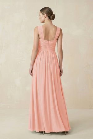 Sweetheart Pleated Chiffon A - Line Bridesmaid Dress in Rose Petal - KissProm Bridesmaid Dresses