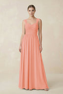 Sweetheart Pleated Chiffon A - Line Bridesmaid Dress in Rosette - KissProm Bridesmaid Dresses